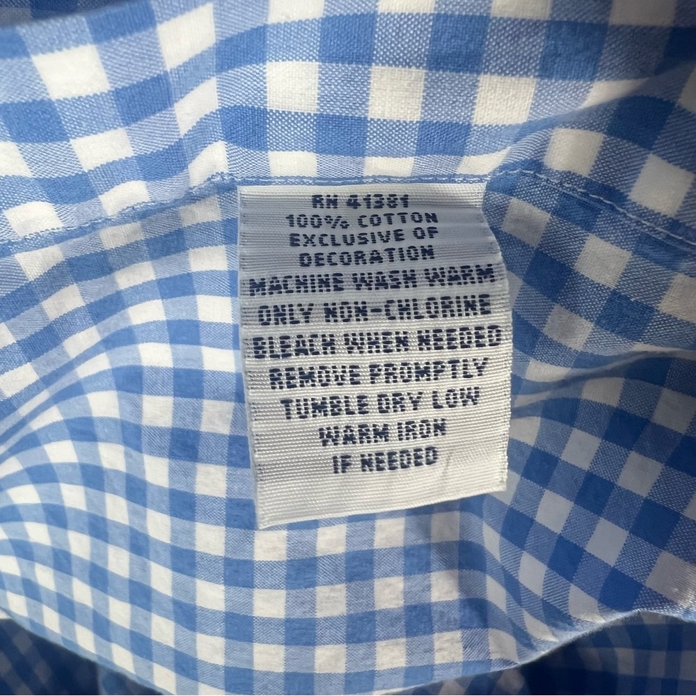Ralph Lauren Blue Gingham Men's Shirt - Picture 8 of 8